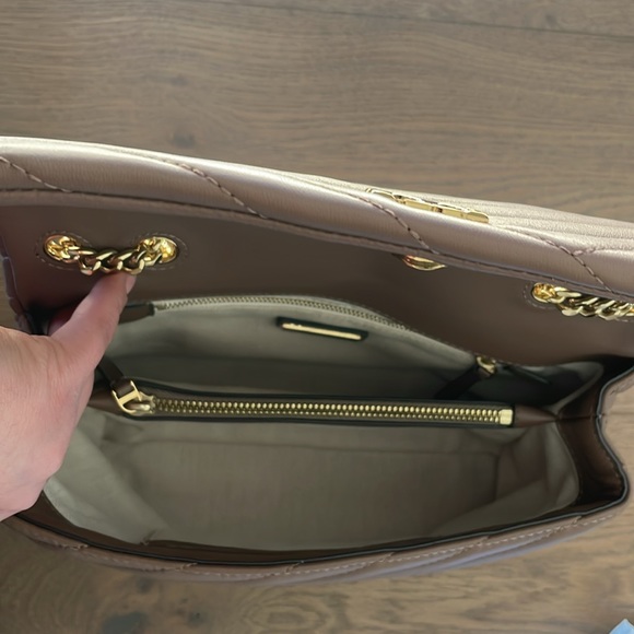 Tory Burch Taupe Quilted Shoulder Bag - Picture 6 of 16